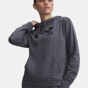 Under Armour Fleece Big Logo Charcoal Hoodie